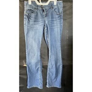 Royalty by YMI Bootcut Jeans Size 10 Medium Wash Stretch Embroidered Pockets